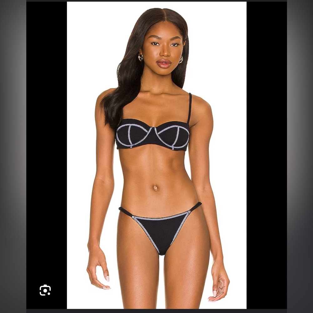 SOLD Onia Flora Seamed Underwire Bikini top and bottom size medium